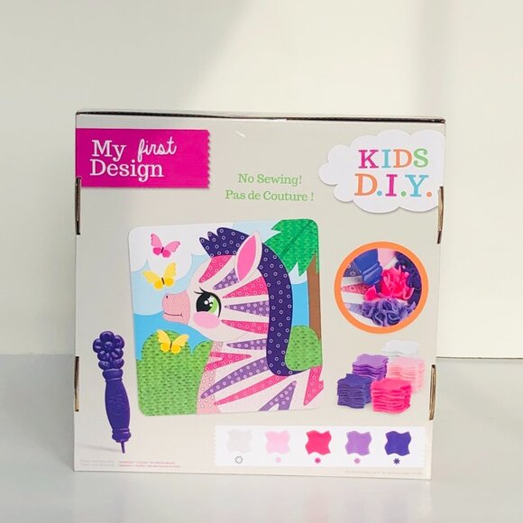 Plush Craft Fabric by Number DIY ORB Factory My First Design Zebra For Age 3+ - Picture 6 of 13